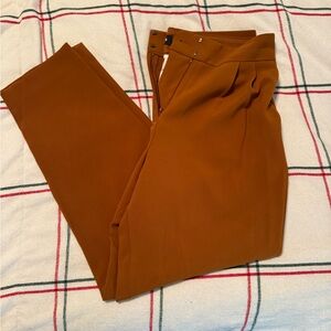 Express Women’s Ankle Super High Rise Orange/Rust Trousers